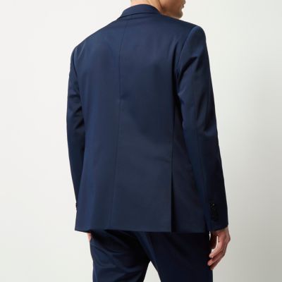 Blue slim suit jacket